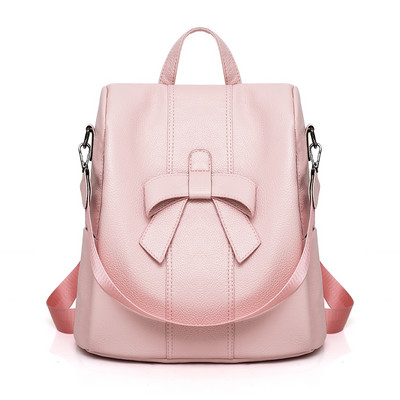 Νέο μοντέλο γυναικείο σακίδιο πλάτης από οικολογικό δέρμα με κορδέλα