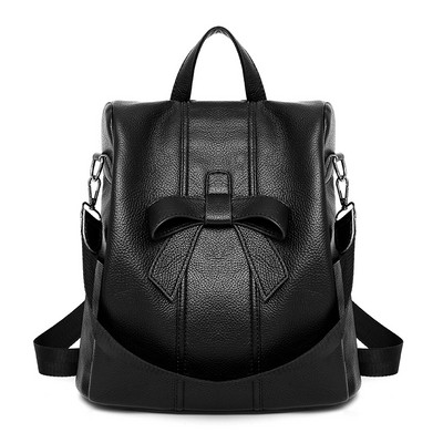 Νέο μοντέλο γυναικείο σακίδιο πλάτης από οικολογικό δέρμα με κορδέλα