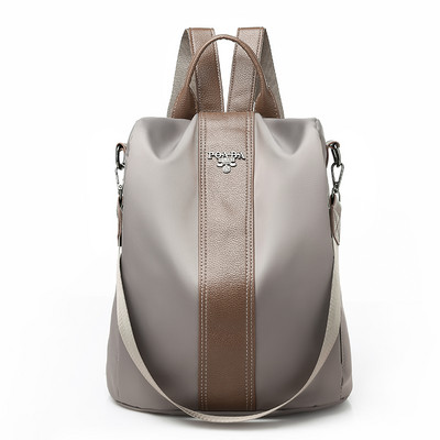 Naiste stiilne metallist elemendiga tekstiilist seljakott