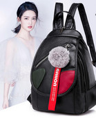 Naiste nahast seljakott musta värvi udusulgedega