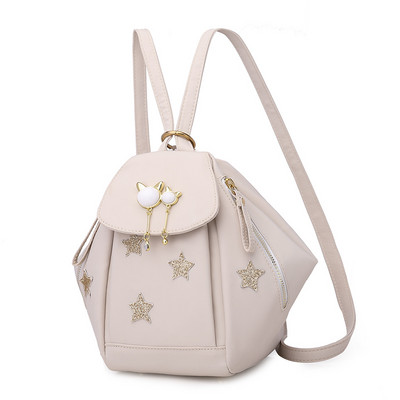 Mini naiste nahast seljakott aplikatsiooni ja lukuga