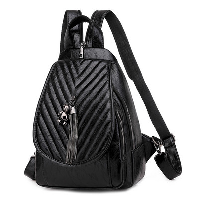 Naiste väike tepitud efektiga ökonahast seljakott