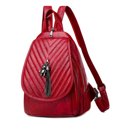 Naiste väike tepitud efektiga ökonahast seljakott