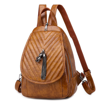 Naiste väike tepitud efektiga ökonahast seljakott