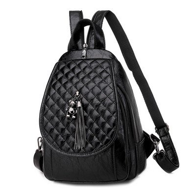 Naiste väike tepitud efektiga ökonahast seljakott