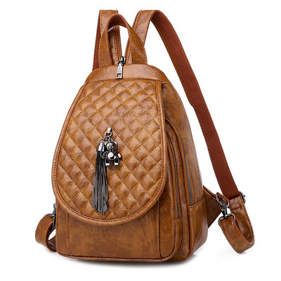 Naiste väike tepitud efektiga ökonahast seljakott