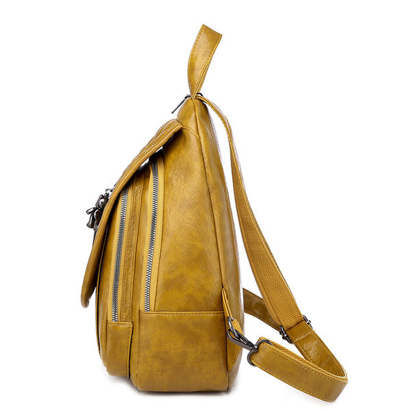 Naiste väike tepitud efektiga ökonahast seljakott