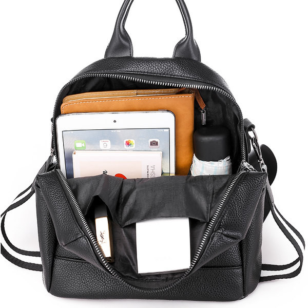 Naiste musta värvi kividega nahast kott