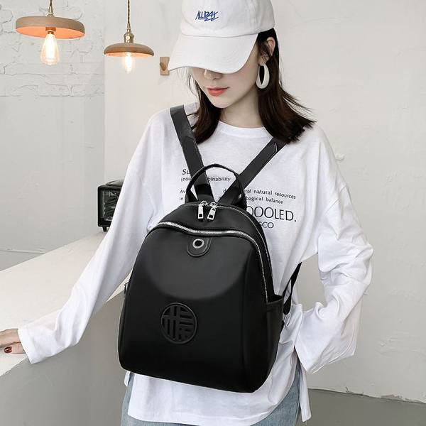 Naiste seljakott kahe jaotusega - must ja sinine