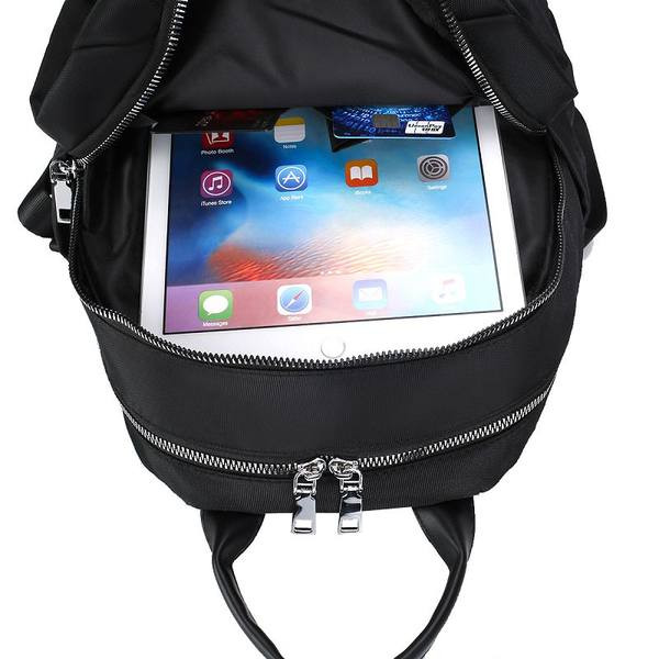 Naiste seljakott kahe jaotusega - must ja sinine