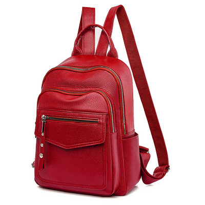 Νέο μοντέλο γυναικείο σακίδιο πλάτης από οικολογικό δέρμα με τσέπες