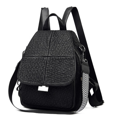 Naiste aktuaalne nahast seljakott metallelemendiga