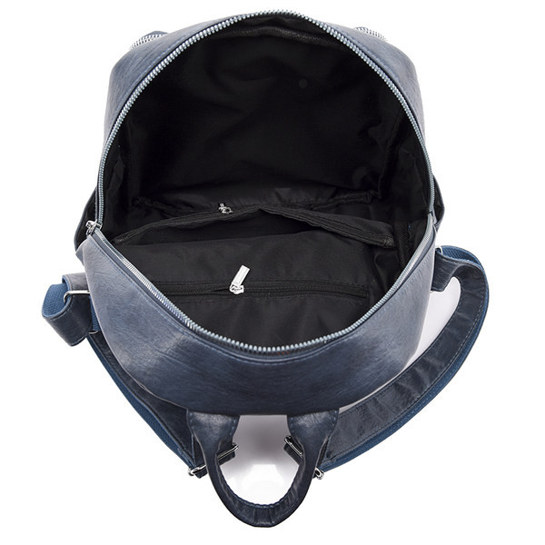 Stílusos női bőr hátizsák elülső cipzárral