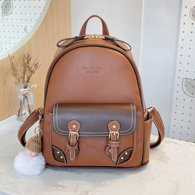 Γυναικείο σακίδιο πλάτης από συνθετικό δέρμα σε τρία χρώματα