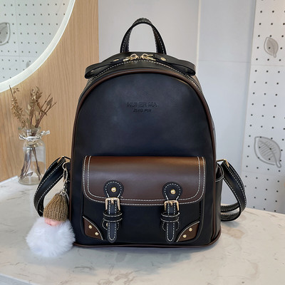 Γυναικείο σακίδιο πλάτης από συνθετικό δέρμα σε τρία χρώματα