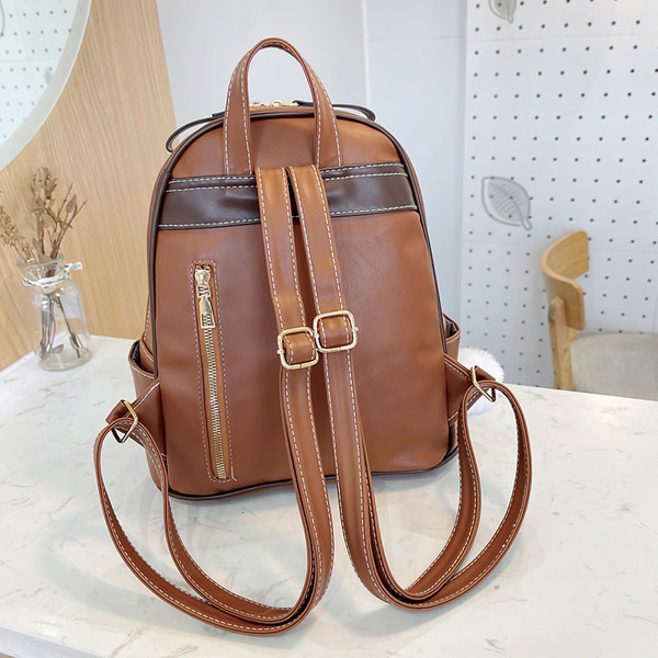 Γυναικείο σακίδιο πλάτης από συνθετικό δέρμα σε τρία χρώματα