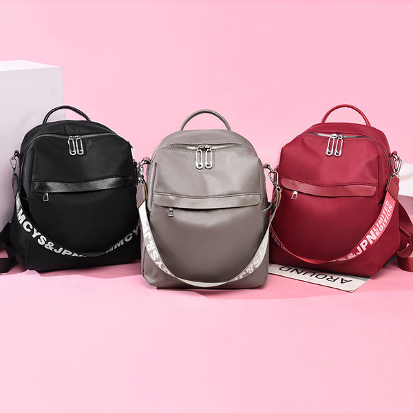 Női textil hátizsák eco-bőr részekkel