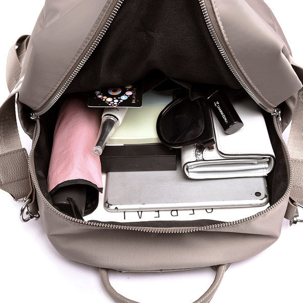 Női textil hátizsák eco-bőr részekkel