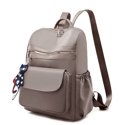 Μοντέρνο γυναικείο σακίδιο πλάτης με φερμουάρ και τσέπη μπροστά