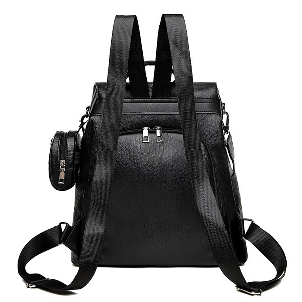 Nahast naiste igapäevane seljakott tavaline mudel