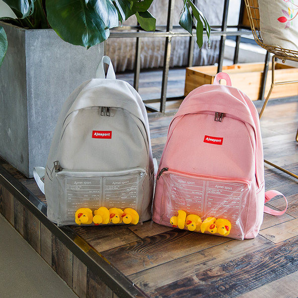 Új modell női hátizsák szilikon első zsebbel