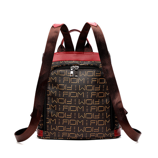 Naiste kaasaegne ökonahast tekstidega seljakott