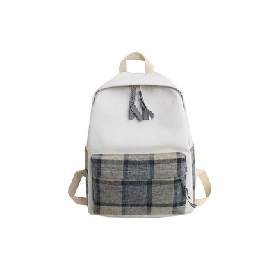 Naiste ruuduline tekstiilist taskuga seljakott