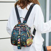 Väike tekstiilist seljakott värvilise mustriga - mitu mudelit