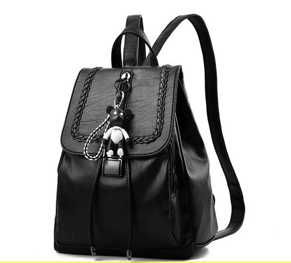 Σακίδιο πλάτης casual από  έκο δέρμα με χρωματιστά κεντήματα