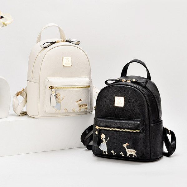 Uus mudel naiste nahast tikandiga seljakott