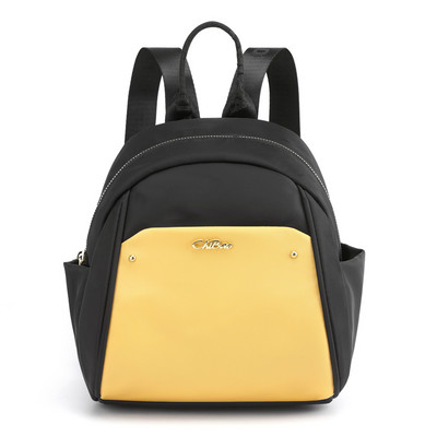 Naiste mini igapäevane seljakott tekstiilist ja metallist elemendiga