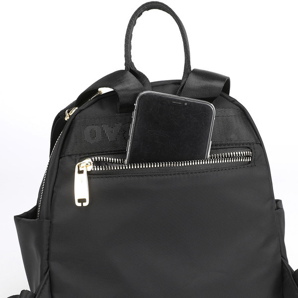 Naiste mini igapäevane seljakott tekstiilist ja metallist elemendiga