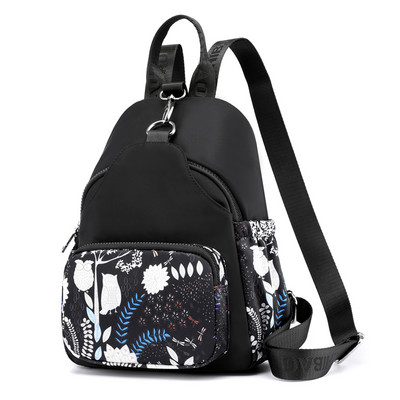 Naiste tekstiilist seljakott esitaskuga - musta värvi