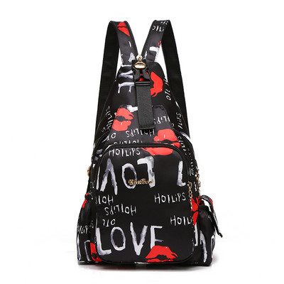 Γυναικείο σακίδιο πλάτης με έγχρωμη δεξιά και μπροστινή τσέπη