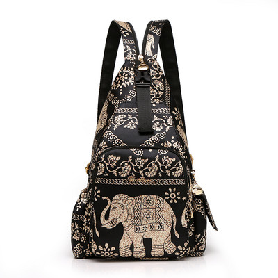 Γυναικείο σακίδιο πλάτης με έγχρωμη δεξιά και μπροστινή τσέπη