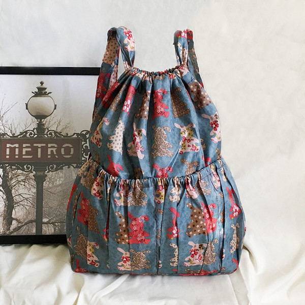 Uut mudelit naiste lõuendist lillemotiividega seljakott