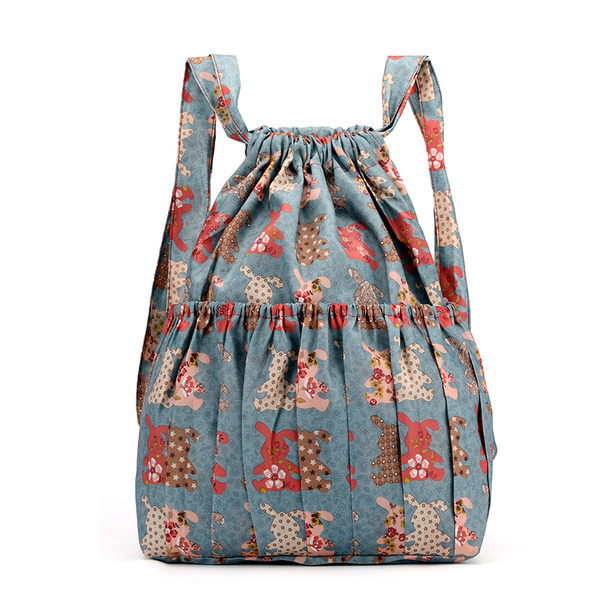 Uut mudelit naiste lõuendist lillemotiividega seljakott