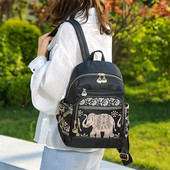 Moodne naiste tekstiilist seljakott erinevates mudelites