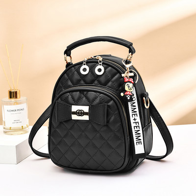 Μικρό γυναικείο σακίδιο πλάτης από καπιτονέ οικολογικό δέρμα