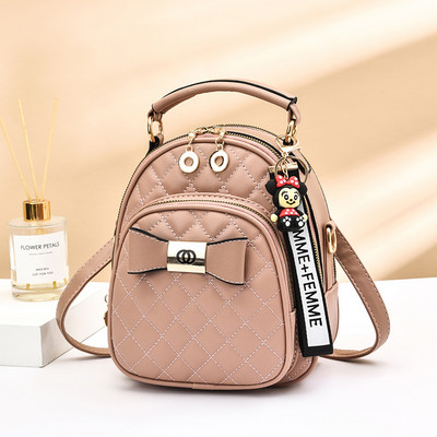 Μικρό γυναικείο σακίδιο πλάτης από καπιτονέ οικολογικό δέρμα