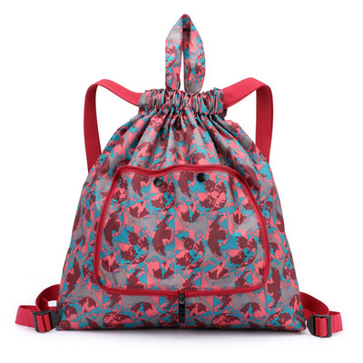 Γυναικείο χρωματιστό υφασμάτινο σακίδιο πλάτης με φλοράλ μοτίβα