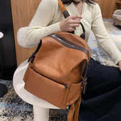 Uut mudelit naiste nahast seljakott luku ja metallpandlaga