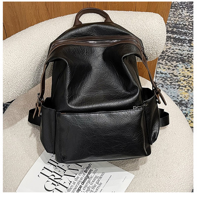 Uut mudelit naiste nahast seljakott luku ja metallpandlaga