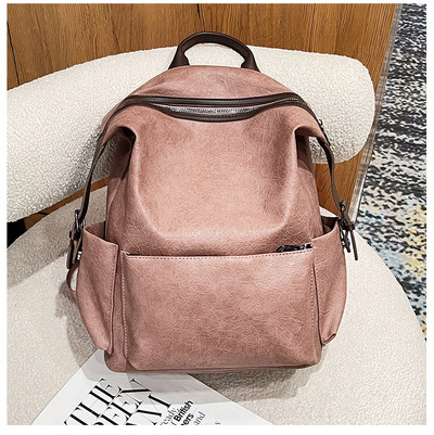 Uut mudelit naiste nahast seljakott luku ja metallpandlaga