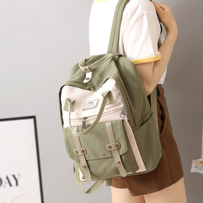 Naiste lõuendist seljakott luku ja taskutega