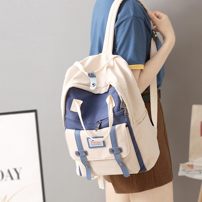 Naiste lõuendist seljakott luku ja taskutega