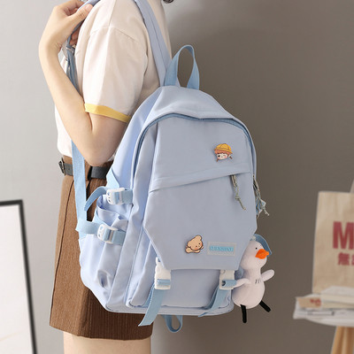 Naiste lõuendist seljakott luku ja taskutega