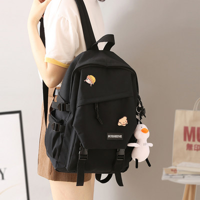 Naiste lõuendist seljakott luku ja taskutega