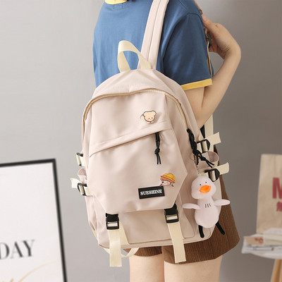 Naiste lõuendist seljakott luku ja taskutega