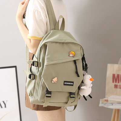 Naiste lõuendist seljakott luku ja taskutega